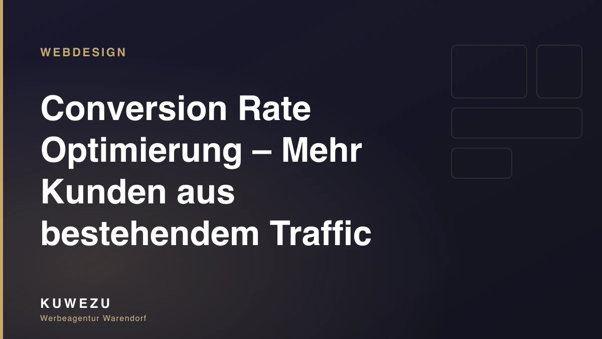 Conversion Rate Optimierung – Mehr Kunden aus bestehendem Traffic