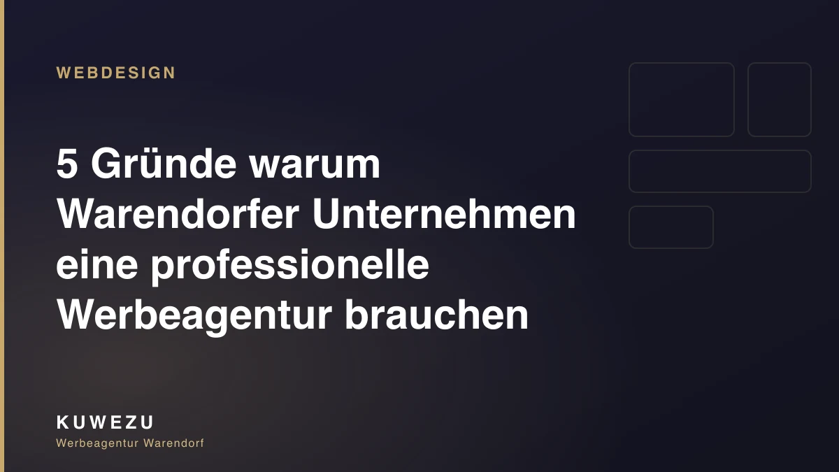 5 Gründe warum Warendorfer Unternehmen eine professionelle Werbeagentur brauchen